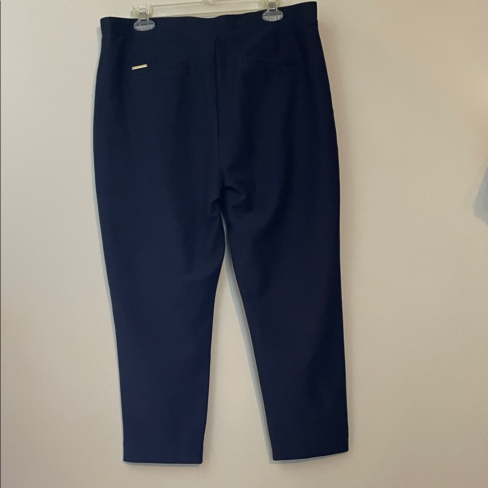 Michael Kors Navy Blue Trousers with Gold Zippers - Picture 5 of 6